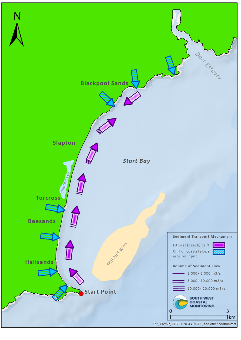 Sediment transport map